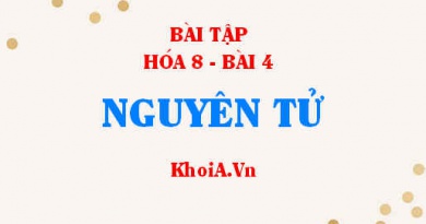 Bài tập Nguyên tử, Hạt nhân nguyên tử, lớp electron: Giải bài 1, 2, 3, 4, 5 trang 15, 16 SGK Hóa 8 bài 4